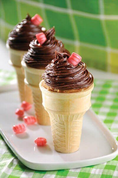 Muffin-helado de chocolate