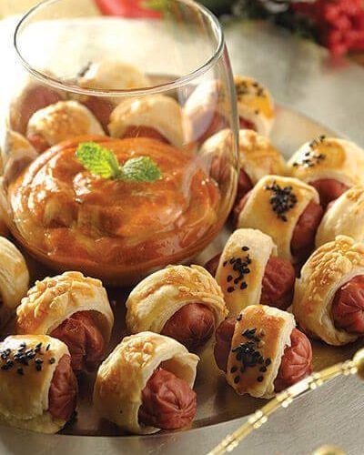 Salchichas en hojaldre