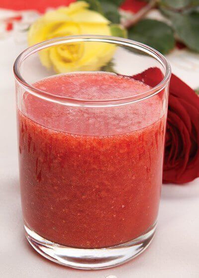 Agua de fresa con chía