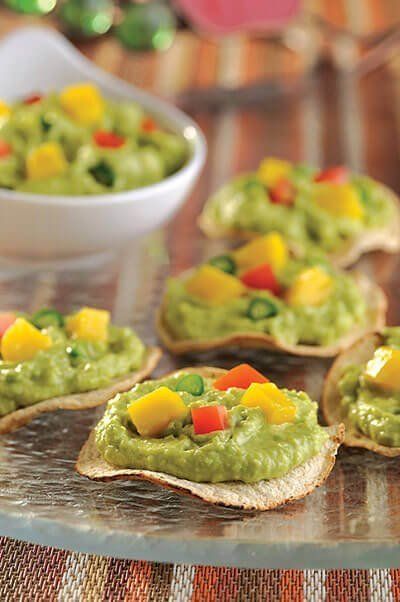 Tostaditas de guacamole tropical