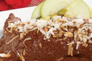 Pollo con manzana y salsa de chocolate