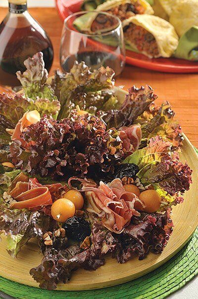 Ensalada de melón con jamón serrano