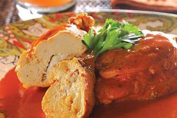 Pechuga de pollo en salsa de naranja y tequila