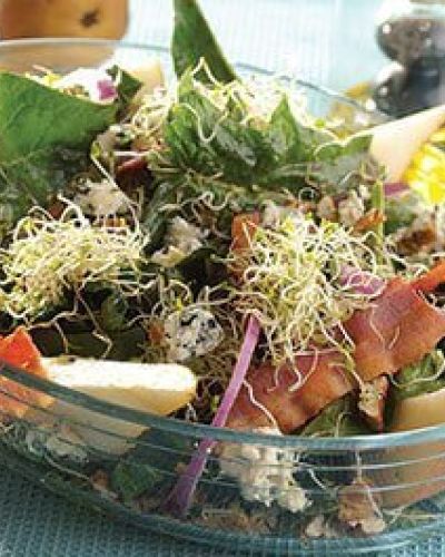 Ensalada de espinaca con peras