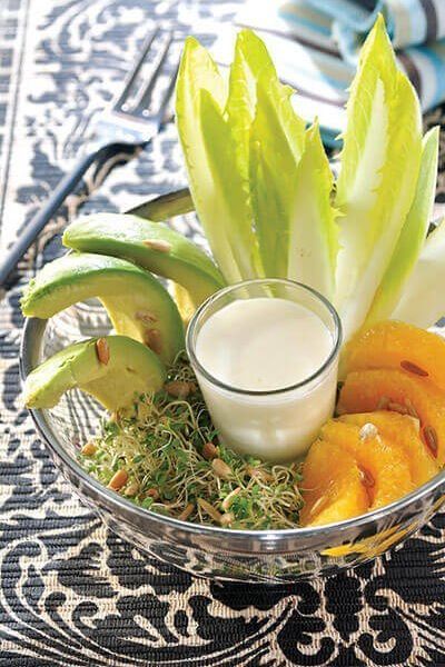 Ensalada de aguacate con naranja