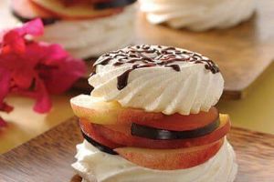 Merengue con frutas del verano