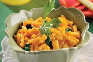 Pasta con queso y espinacas