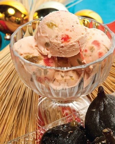 Helado navideño de higo