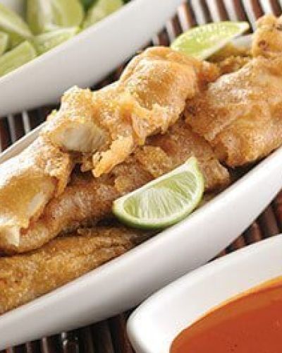 Tiras de pescado rebozado