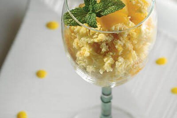 Budín de queso y mango