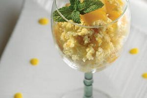 Budín de queso y mango