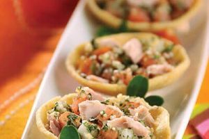 Tostaditas de tabule con atún