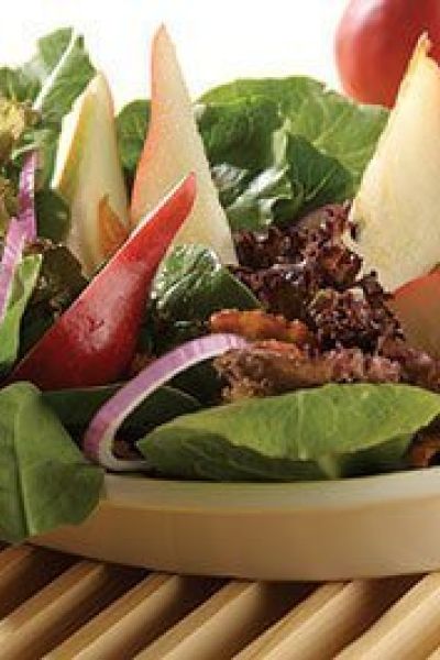 Ensalada de espinacas con peras