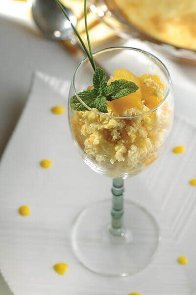 Budín de queso y mango