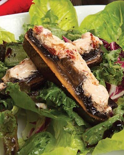 Ensalada con portobello y queso de cabra