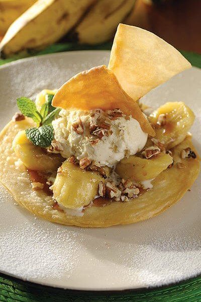 Crujiente de plátano