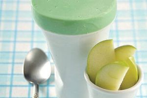 Soufflé helado de manzana verde