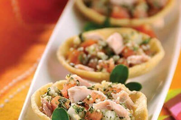 Tostaditas de tabule con atún