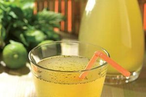 Agua de limón con hierbabuena