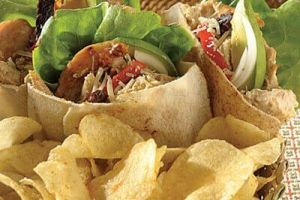 Pitas con pollo y verduras