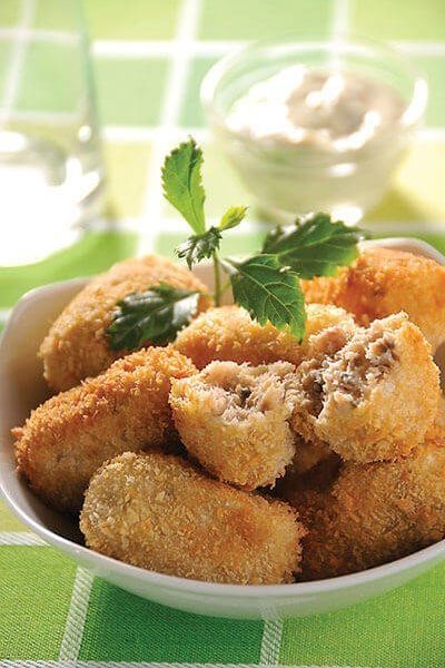 Croquetas de salmón con curry