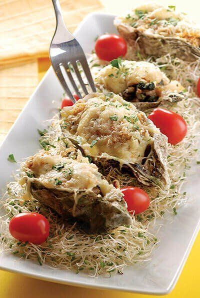 Ostiones Rockefeller