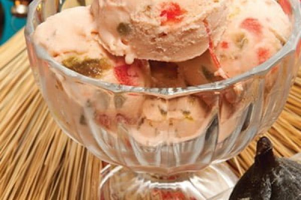 Helado navideño de higo