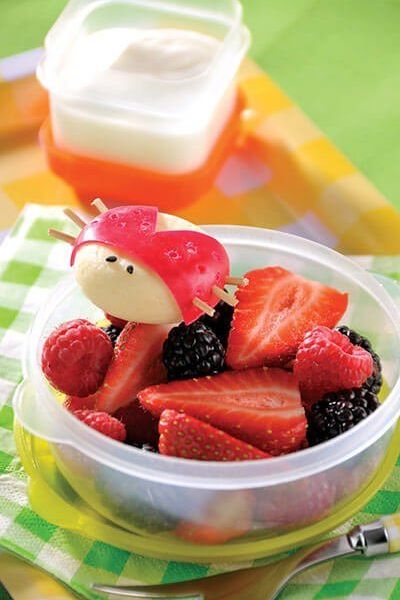 Bocaditos de queso con fruta