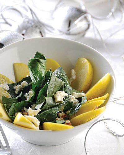 Ensalada de manzana y espinacas