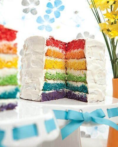 Arcoíris una delicia de pastel