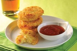 Tortitas de queso con arroz