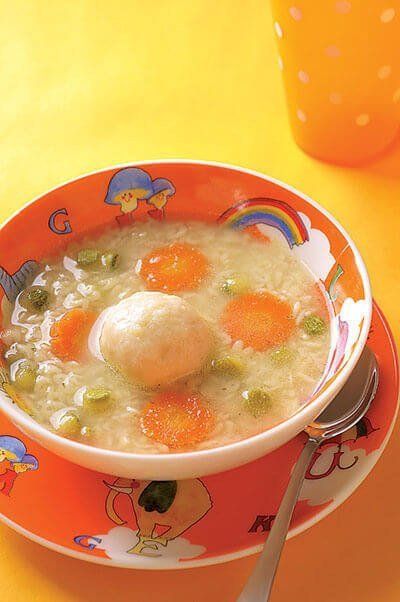 Sopa de letras con bolitas de papa