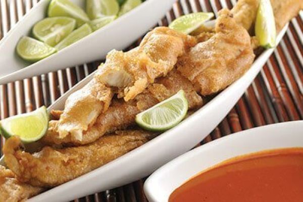 Tiras de pescado rebozado