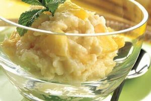 Budín de arroz y manzana