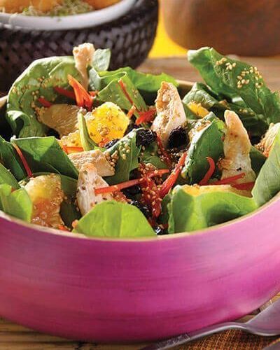 Ensalada de pollo agridulce