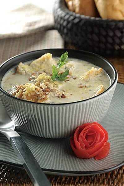 Sopa de ajo con migajón