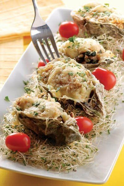 Ostiones Rockefeller