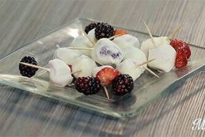 Bocaditos de frutos rojos con yogurt