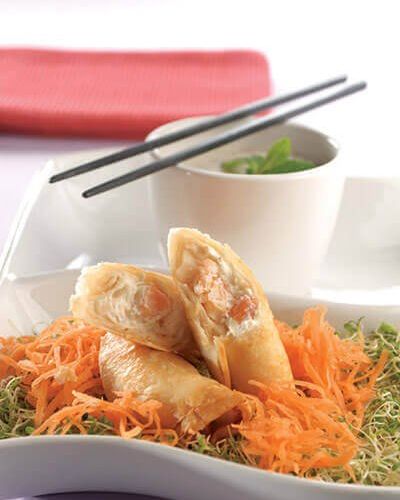 Tacos dorados de camarón