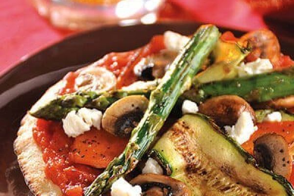 Pizza-Pita de verduras