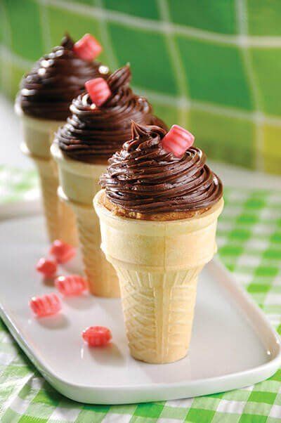 Muffin-helado de chocolate