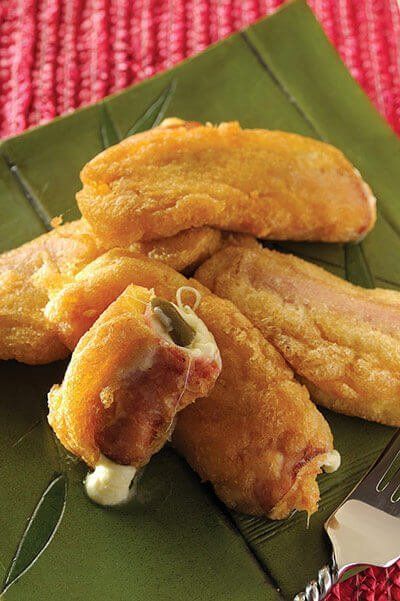 Rollitos de jamón capeados