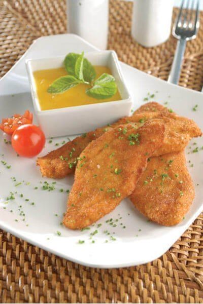 Pechugas de pollo con salsa de mango