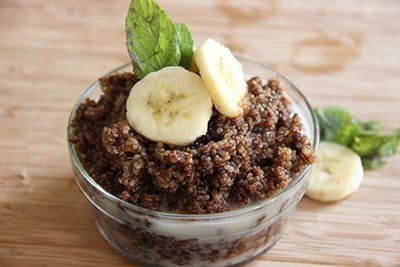 Bowl de quinoa con chocolate