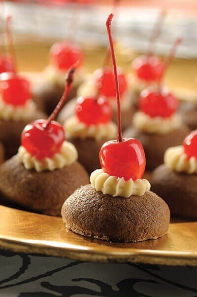 Galletas de cereza cubiertas de chocolate