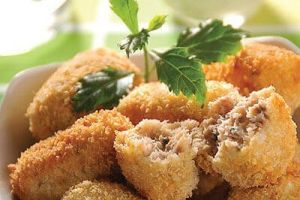 Croquetas de salmón con curry