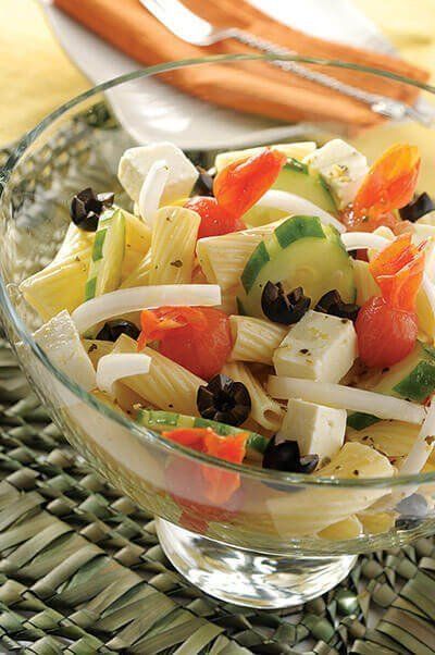 Ensalada griega con pasta