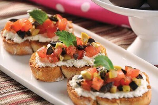Bruschettas con aceitunas