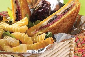 Sandwich mediterráneo frito