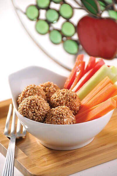 Crudités con bolitas de jocoque